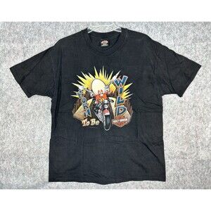 VTG Harley Davidson Shirt Looney Toons Yosemite Sam Born To Be Wild Size XL 2000